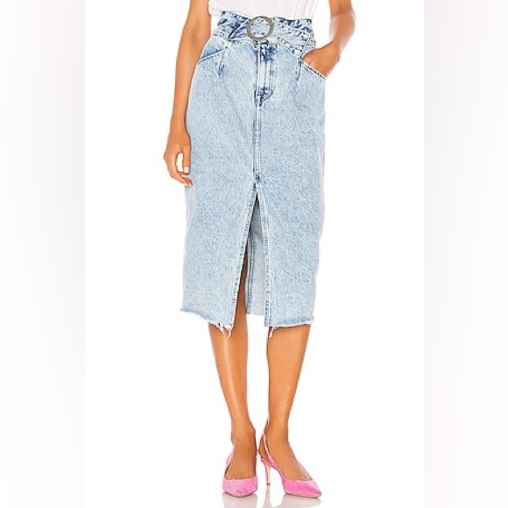 GRLFRND Adele Light Blue Denim Skirt